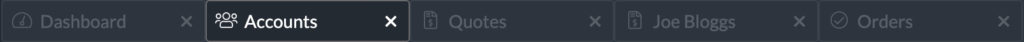 Cobalt Tab Menu